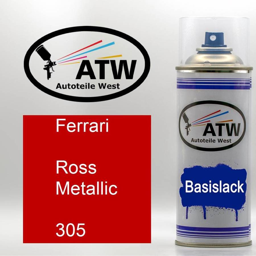Ferrari, Ross Metallic, 305: 400ml Sprühdose, von ATW Autoteile West.